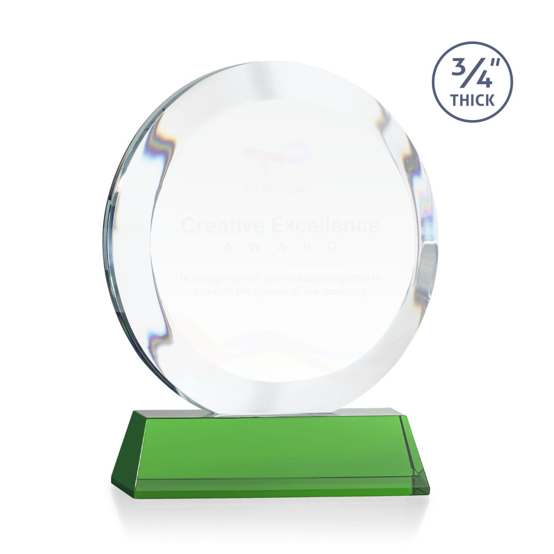 Gibralter VividPrint™ Award on Newhaven Base - Green 3