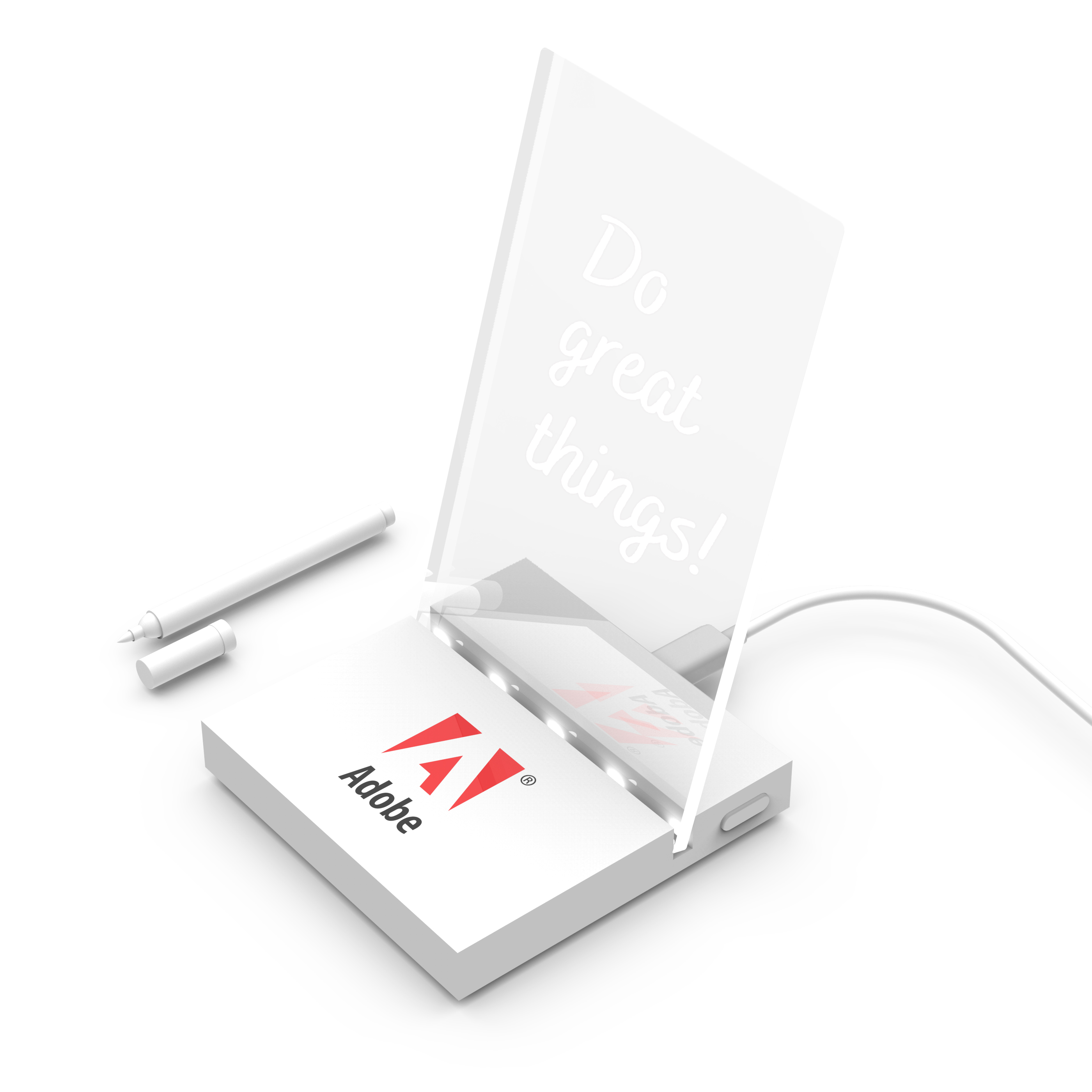 ClearPad Glow : Transparent memo pad with glow-up base 6