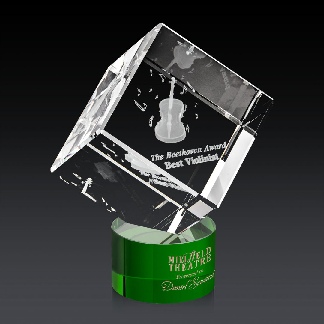 Burrill 3D Award on Marvel Base - Green 3