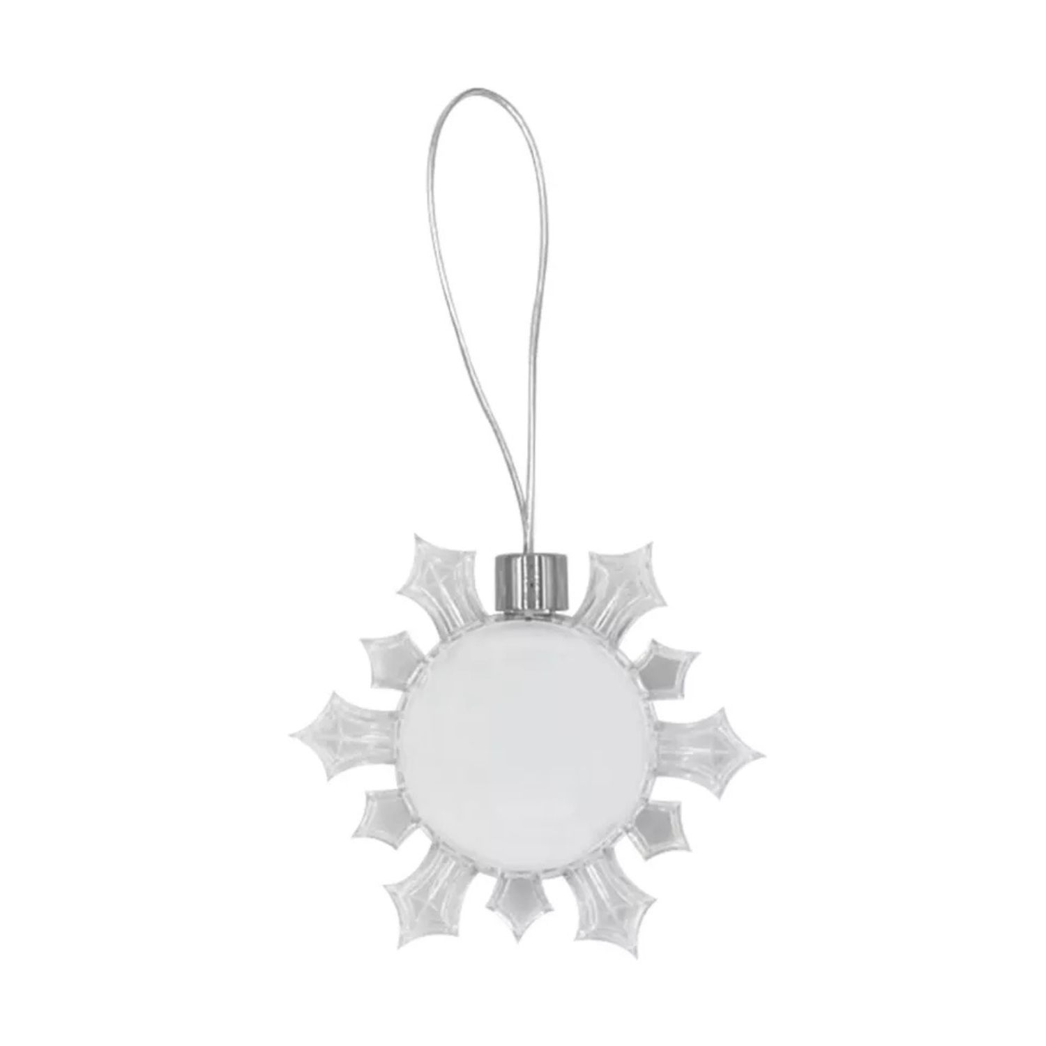 Snowflake Clear PC Christmas Ornament 2