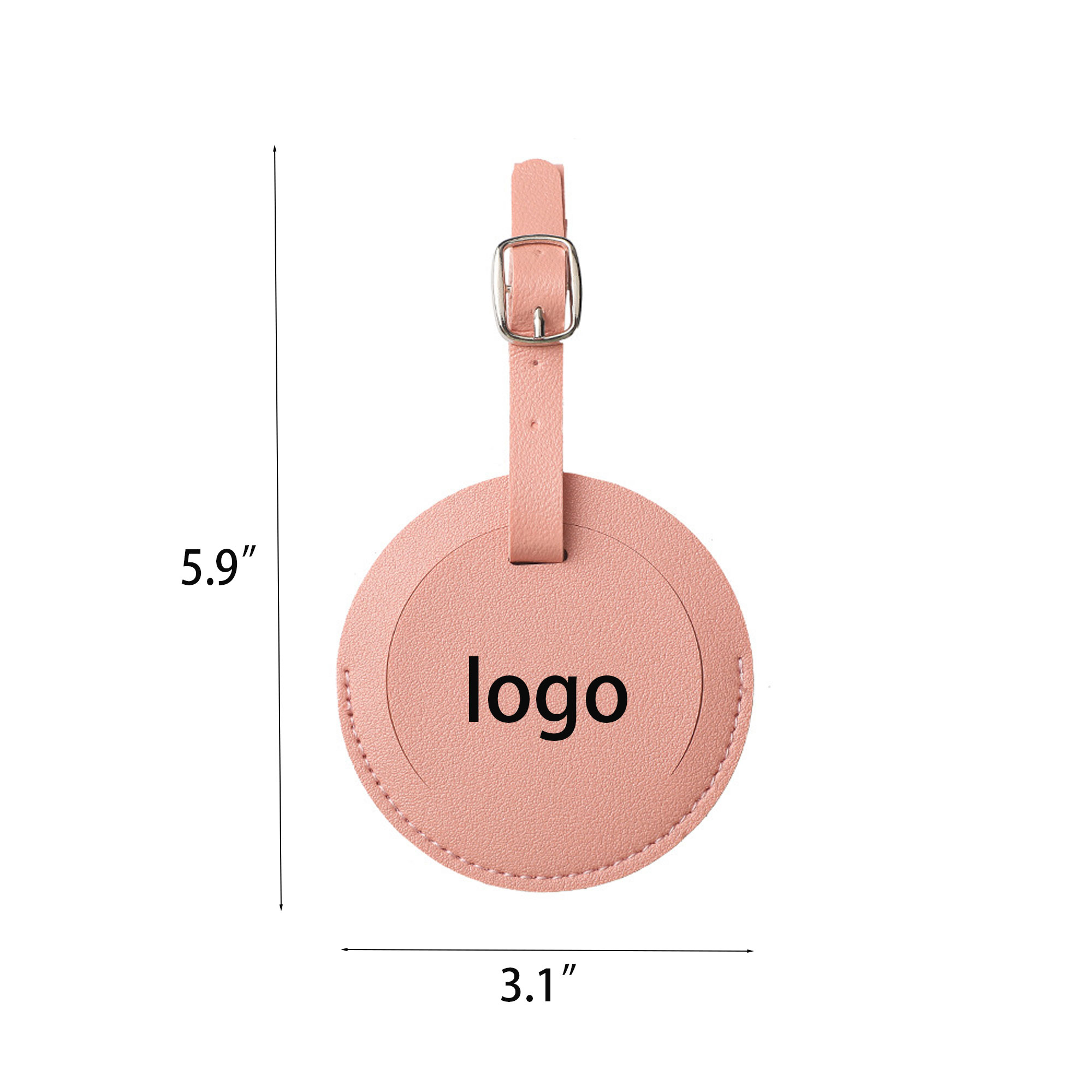 PU Leather Round Luggage Tag 3