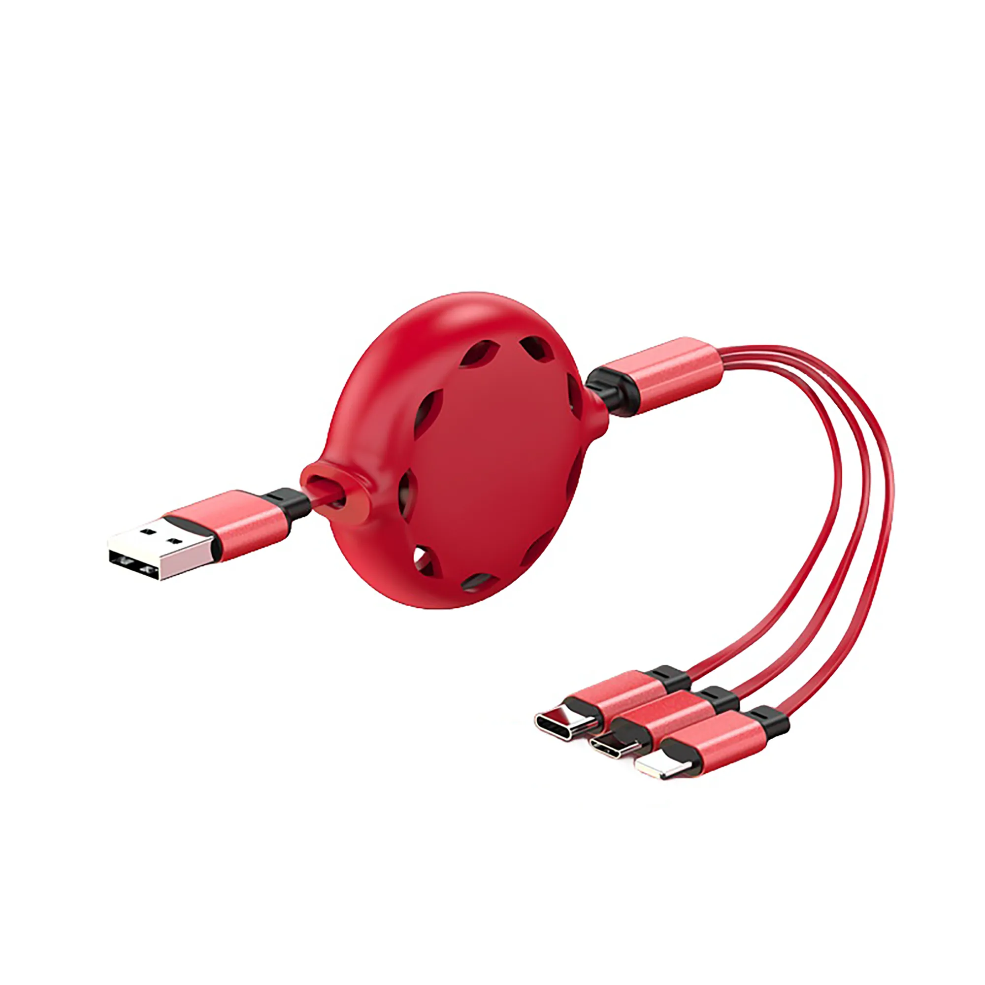 Custom Retractable 3in1 Multi USB Charging Cable 2A 2
