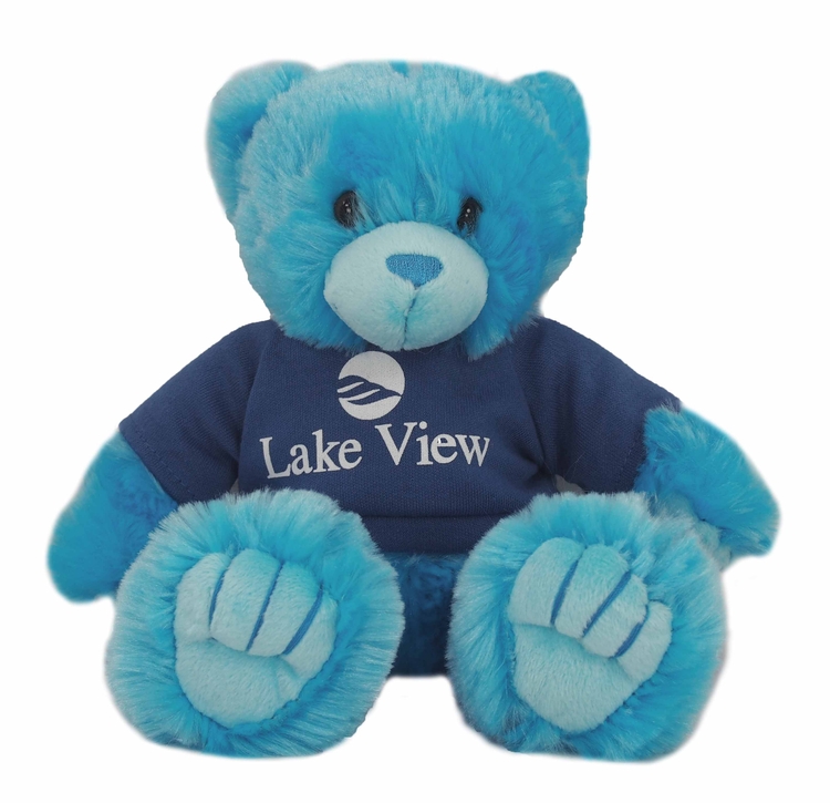 9" Blue Peter Bear with t-shirt and one color imprint 2