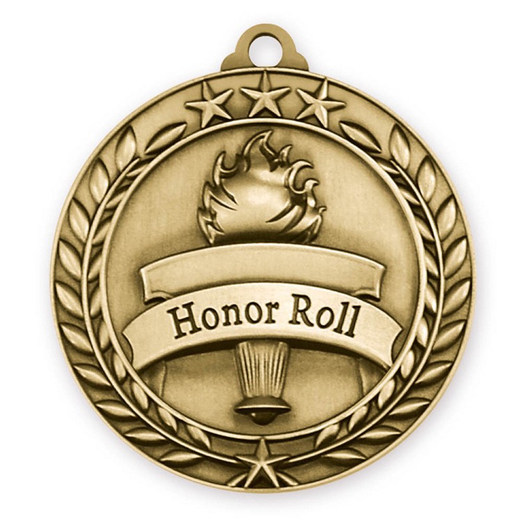 Honor Roll Wreath Award Medallion (2-3/4") 2