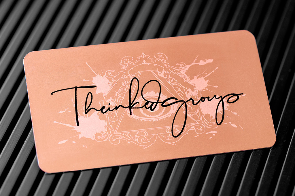 Rose Gold Metal Business Cards 3