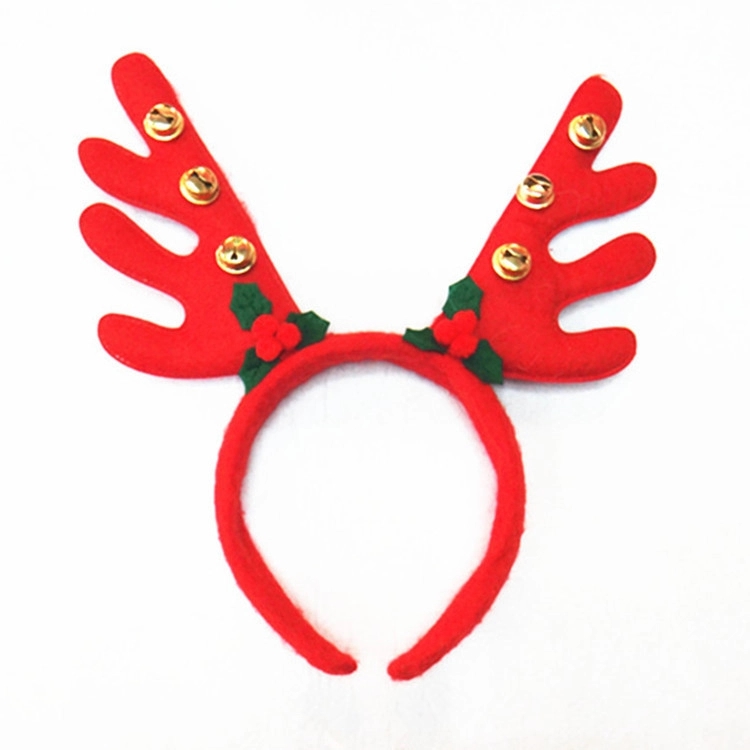 Antler Christmas Head Band with Small Bell 3