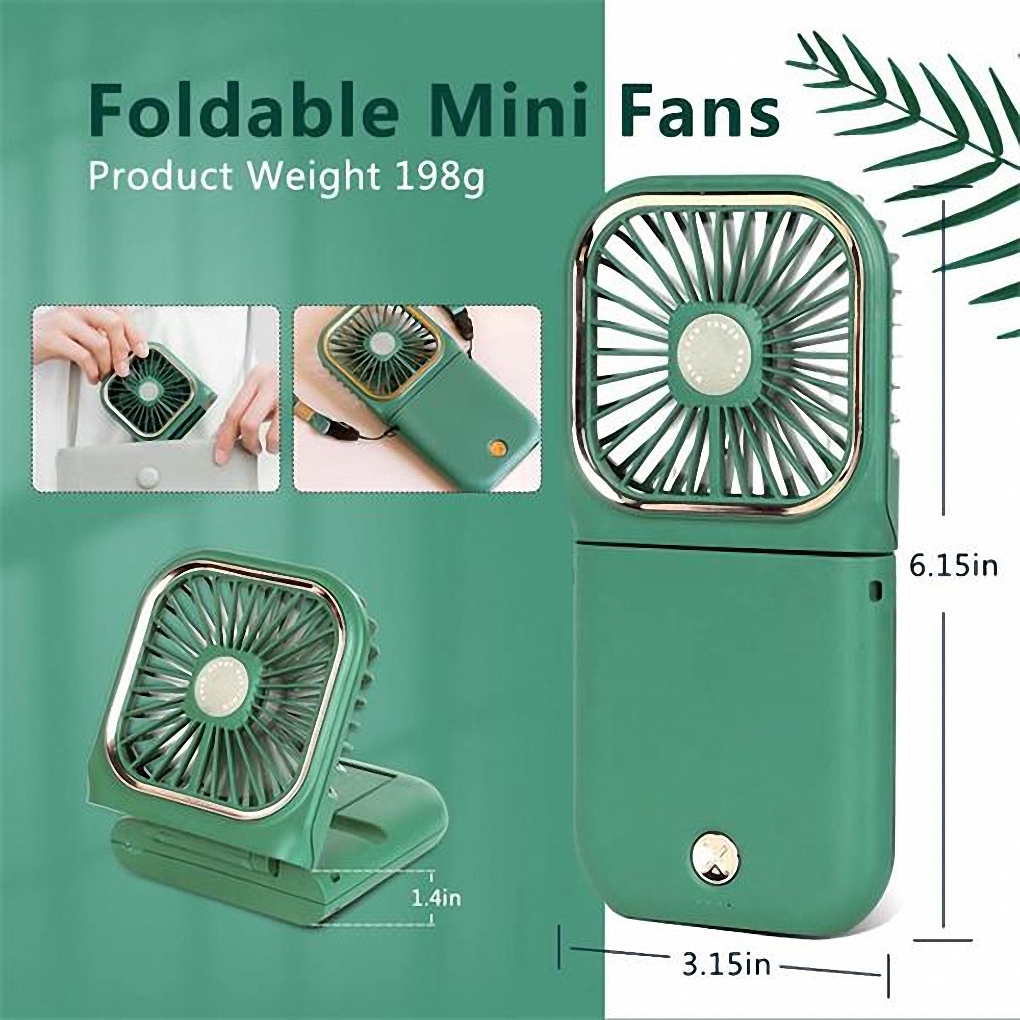 Portable Mini Fan with Multiple Functions and Foldable Design 2