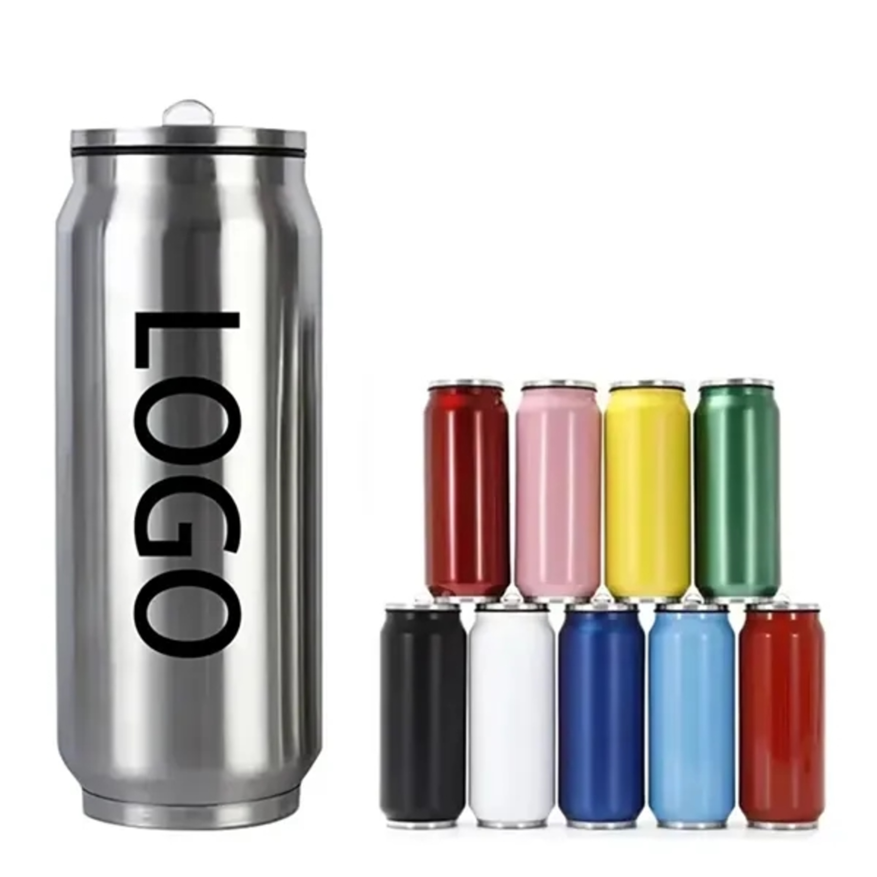 304 Stainless Steel Easy Portable bottle with Straw 1
