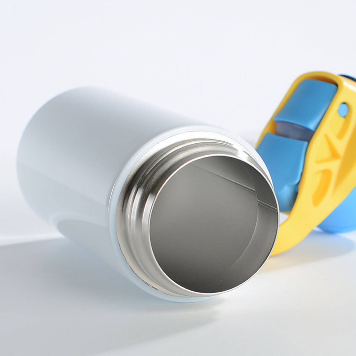 12oz Insulated Stainless Steel Bottle Straw Lid Handle 7
