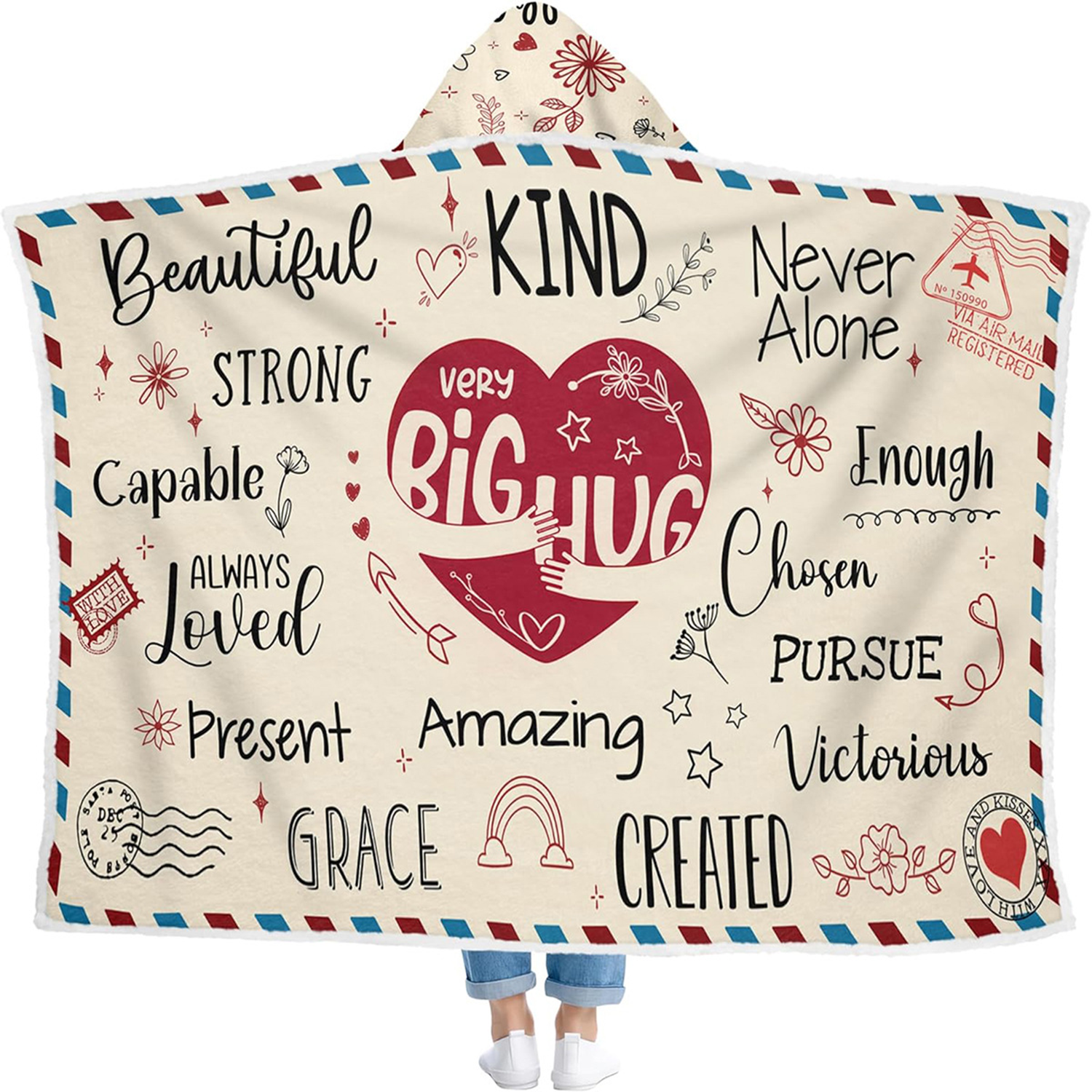 Fleece Wearable Blanket Hoodie, custom hoodie or sweatshirt with logo imprint 4