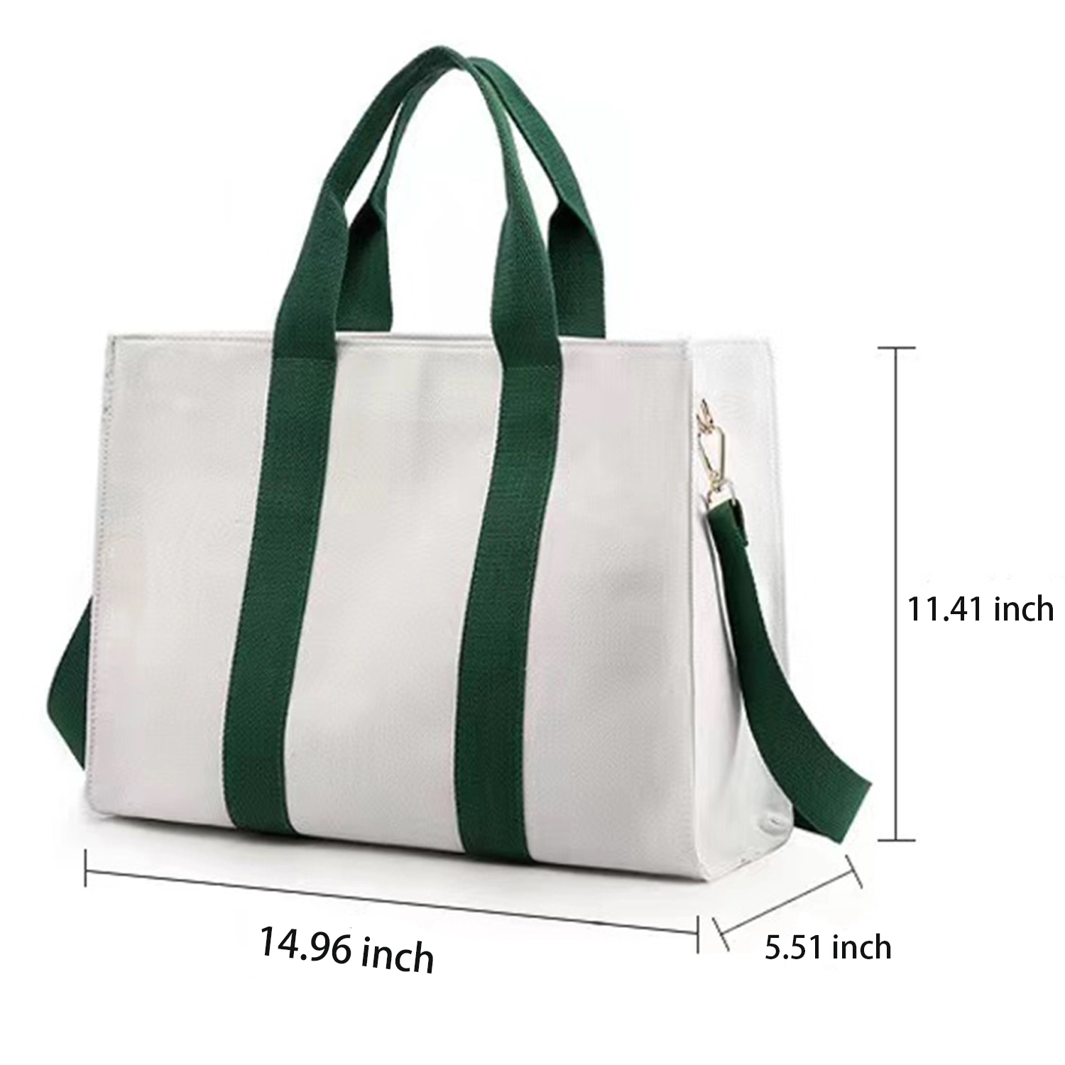 Canvas Zipper Tote Bag, custom tote bag with logo imprint 4