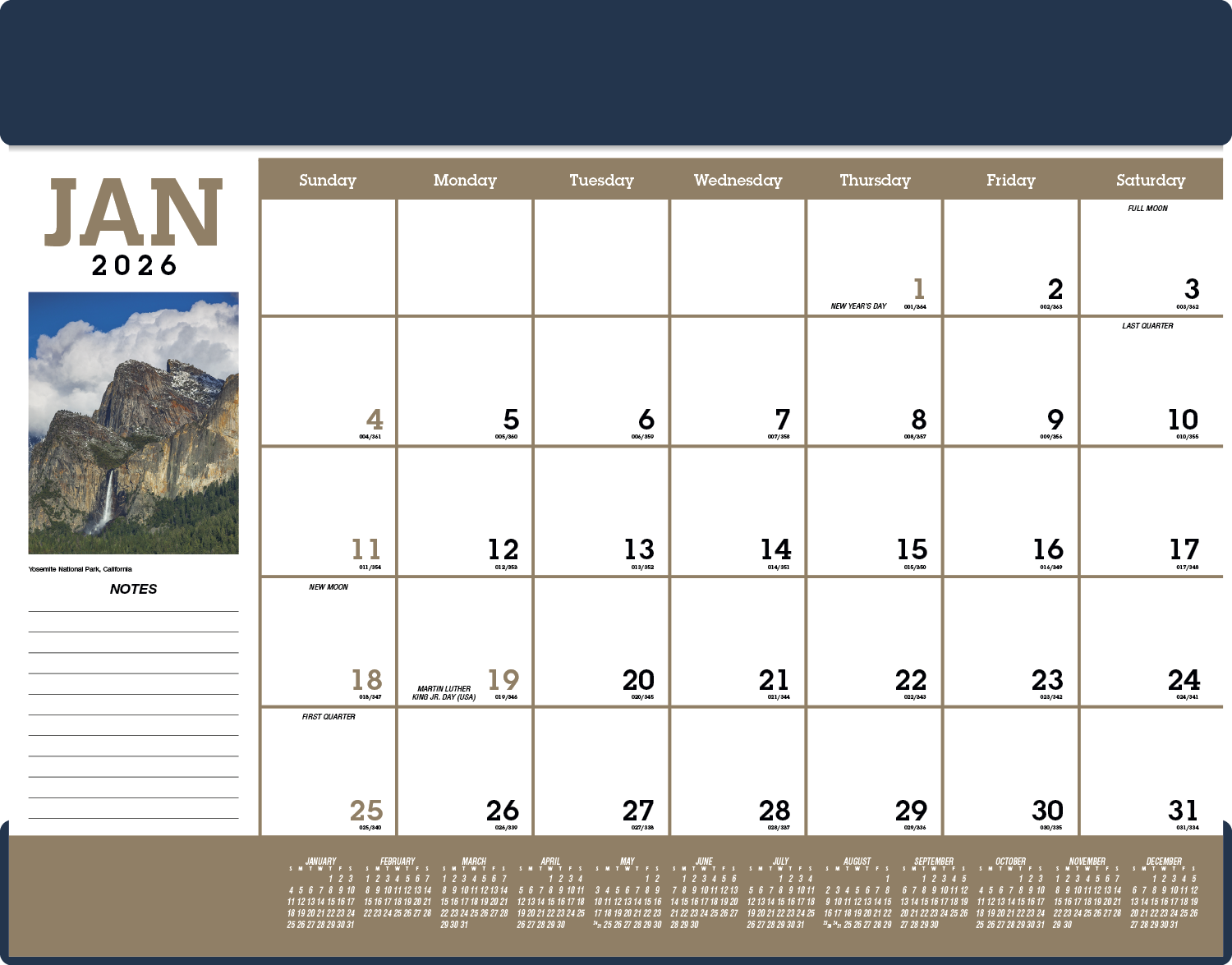 Triumph® Calendars Scenic Desk Pad 7