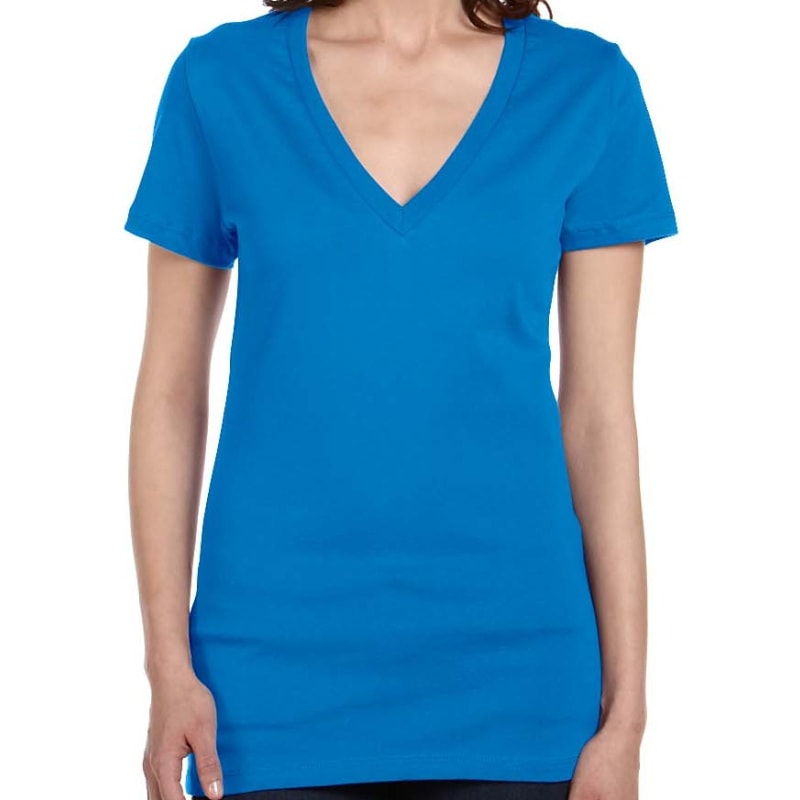 Bella Ladies Jersey Short-Sleeve Deep V-Neck T-Shirt 31