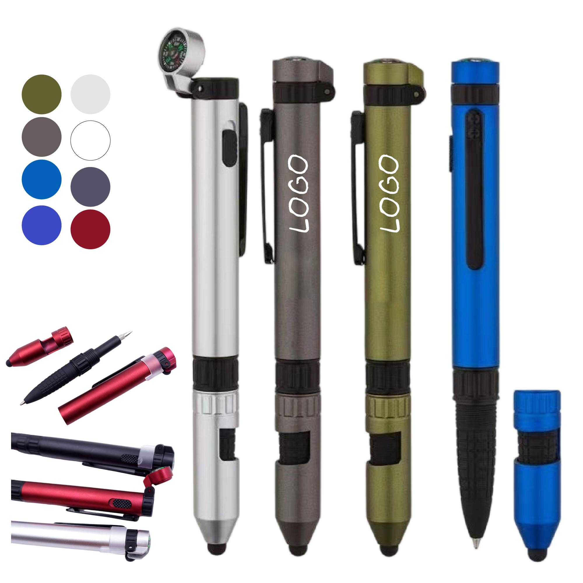Utility Pen With Compass And Stylus 2