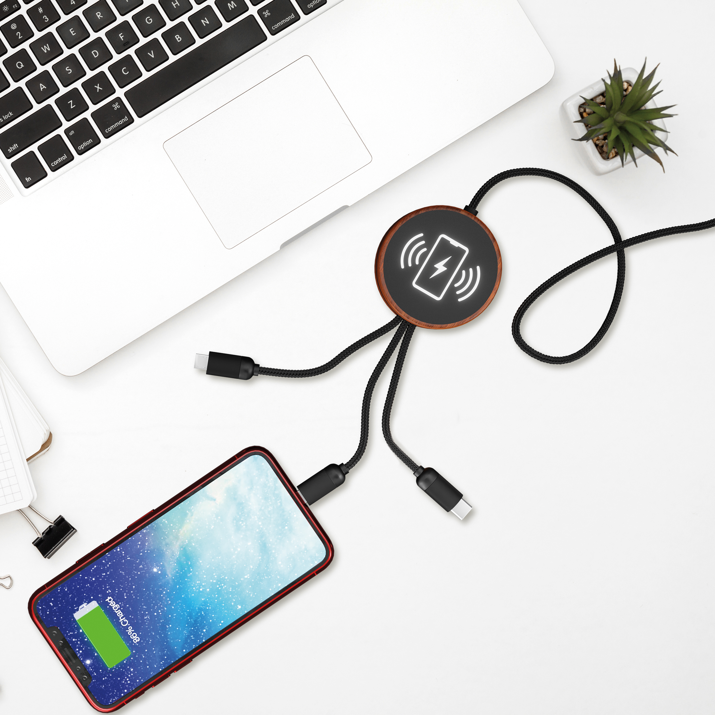 SCX Innovative Design™ 5-in-1 Bamboo 5W Wireless Charging Cable 17