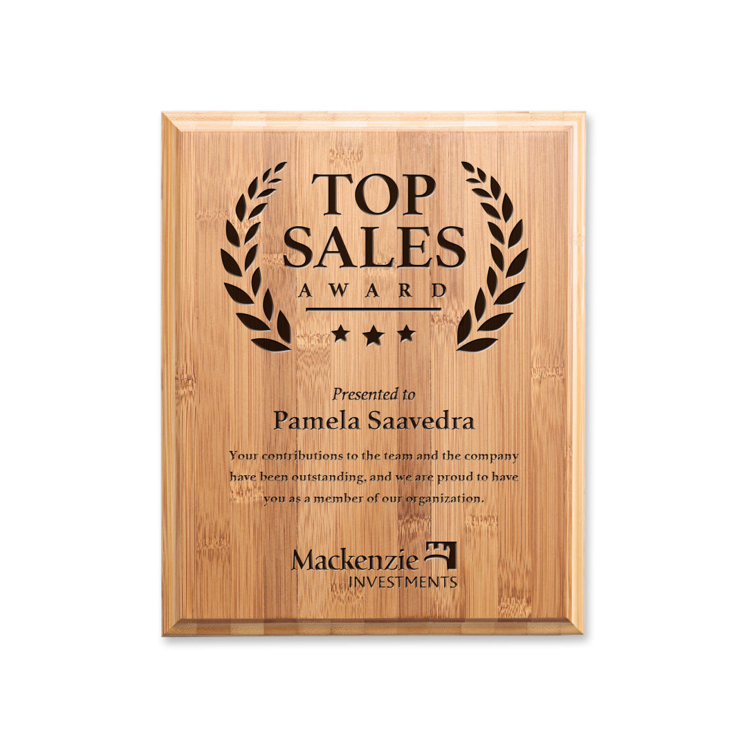 Bamboo Engraved Plaque 3