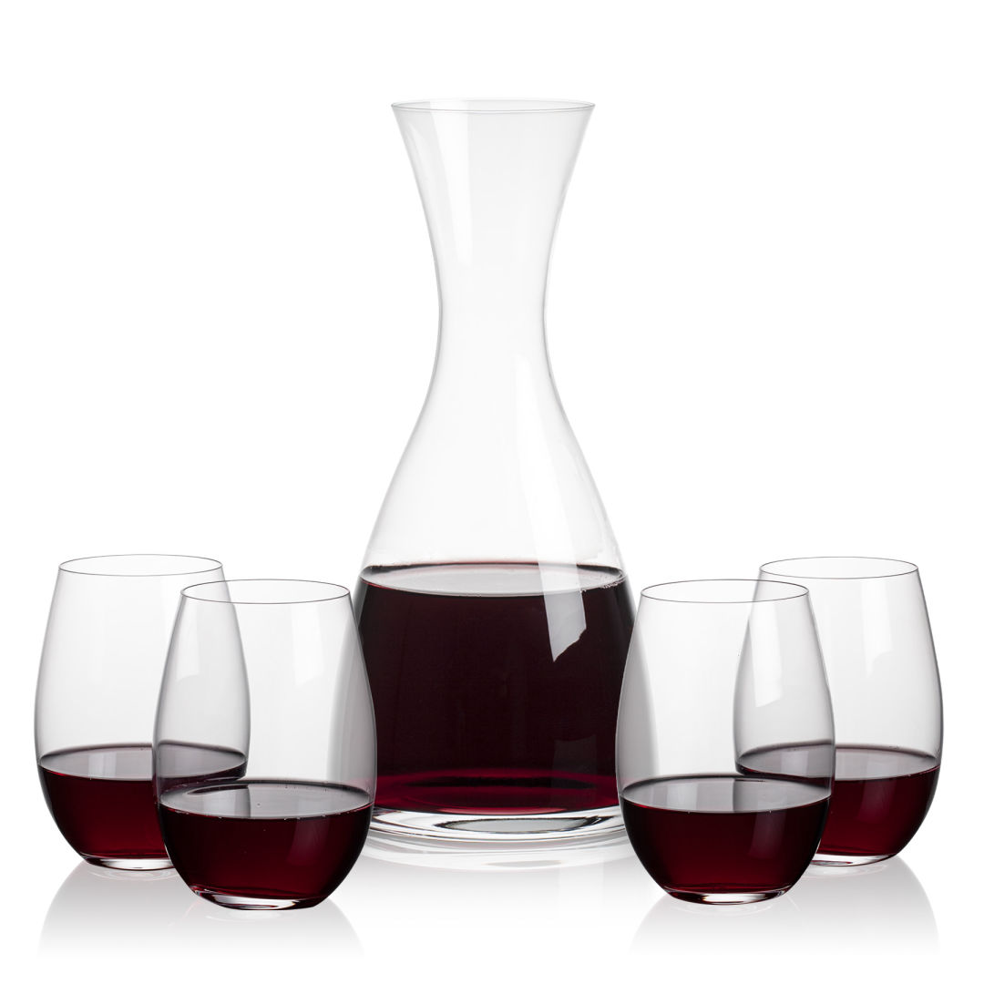 Barham Carafe & Laurent Stemless Wine 5