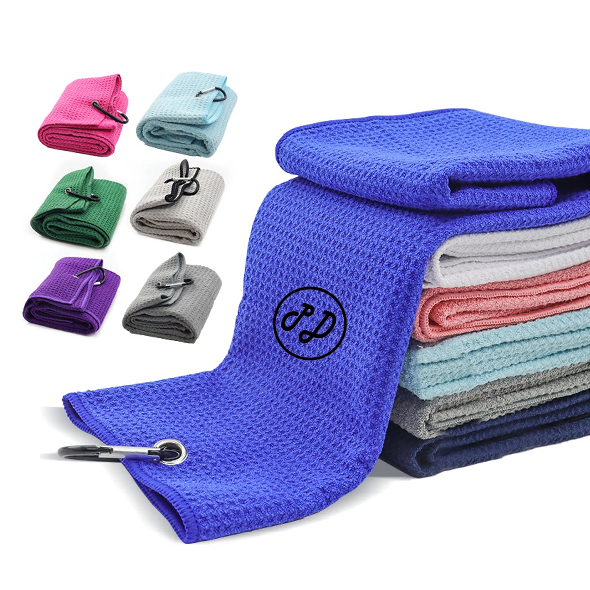 Microfiber Fabric Golf Towel With Clip 2
