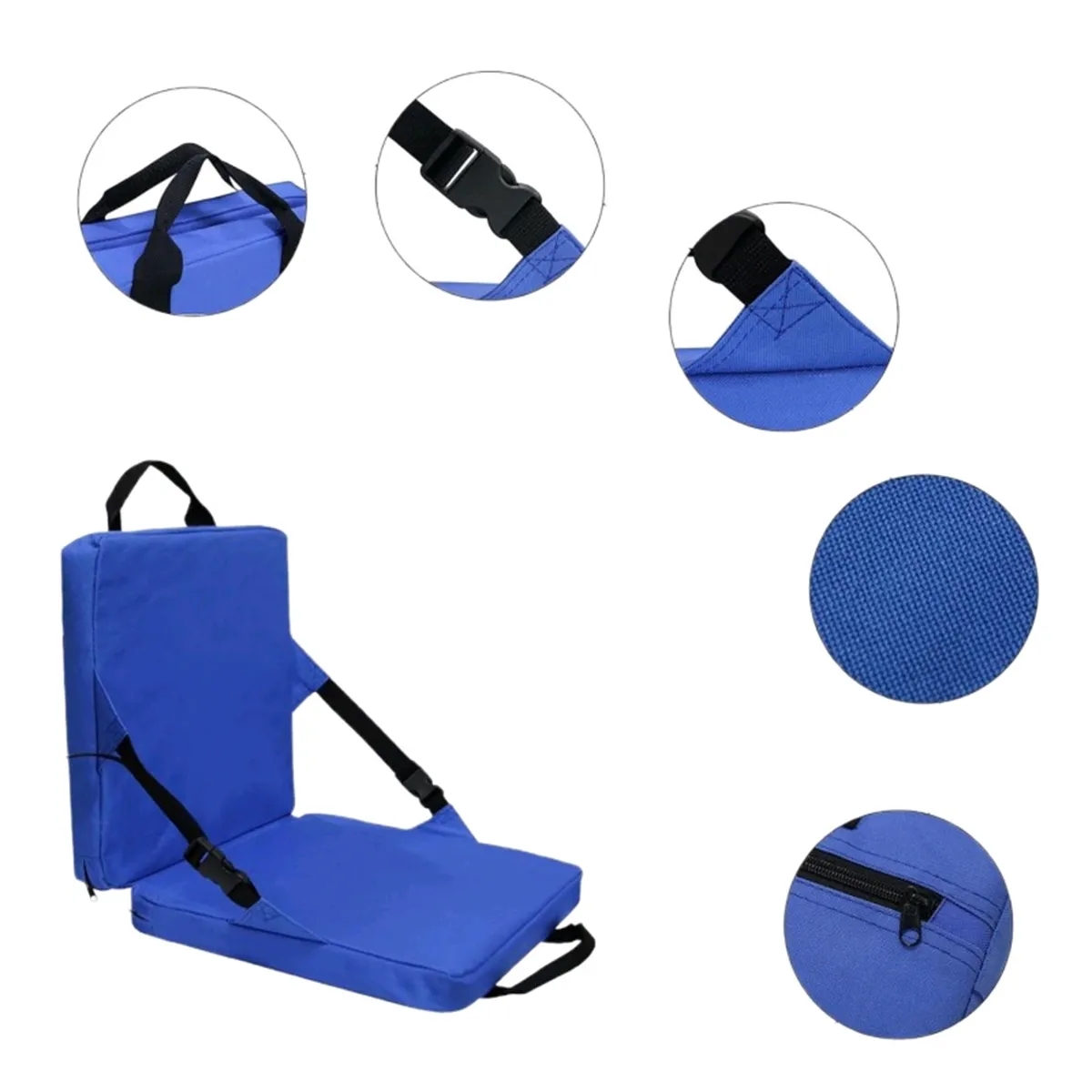Portable Folding Stadium Seat With Backrest And Straps 4