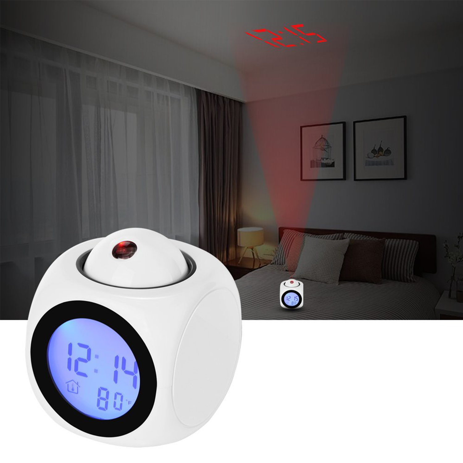 Usb LCD Multifunction Alarm Clock 3