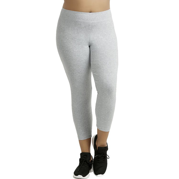 Women's Plus Size Capri Leggings - XL-3XL Heather Gray 2