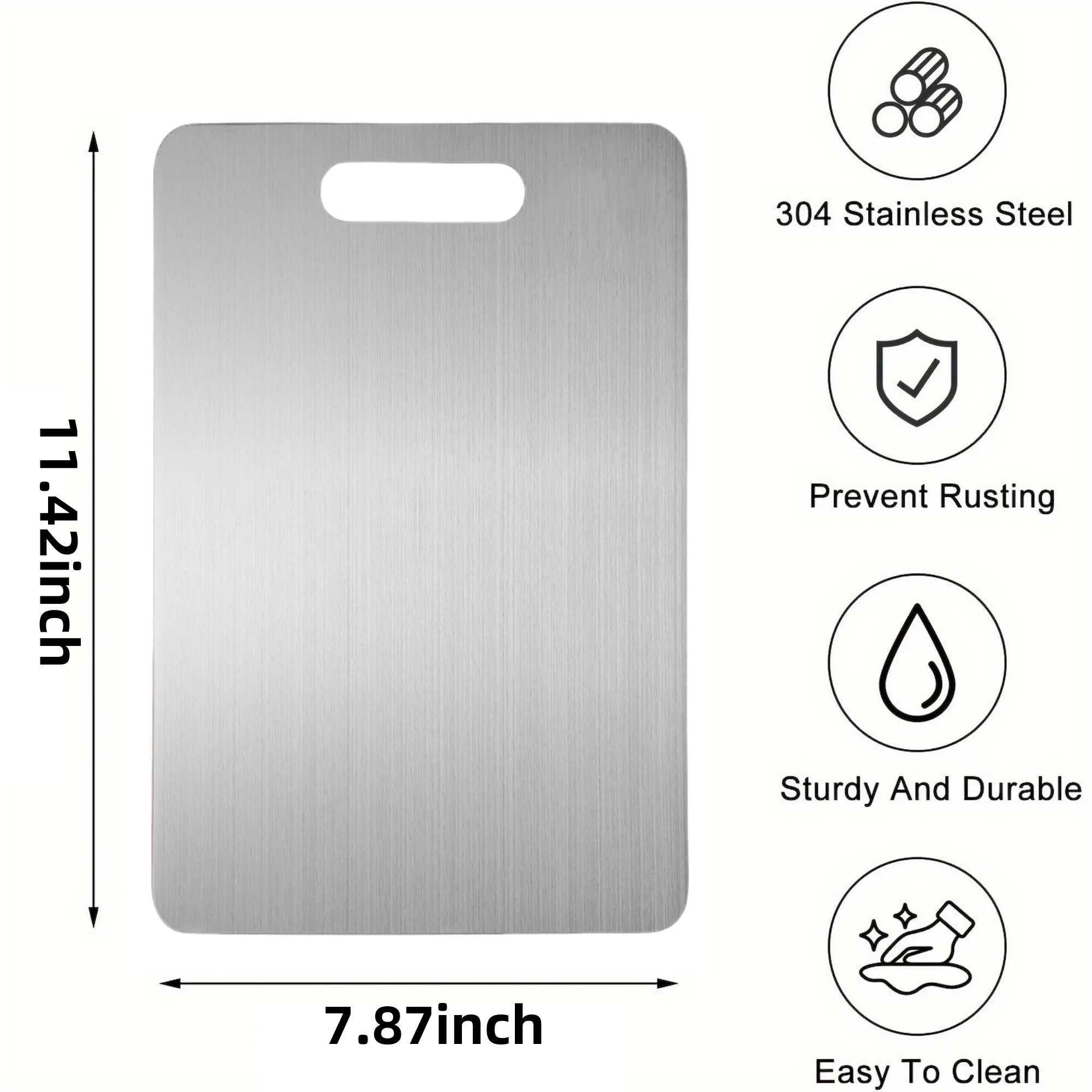 Stainless Steel Double-Sided Cutting Board 3