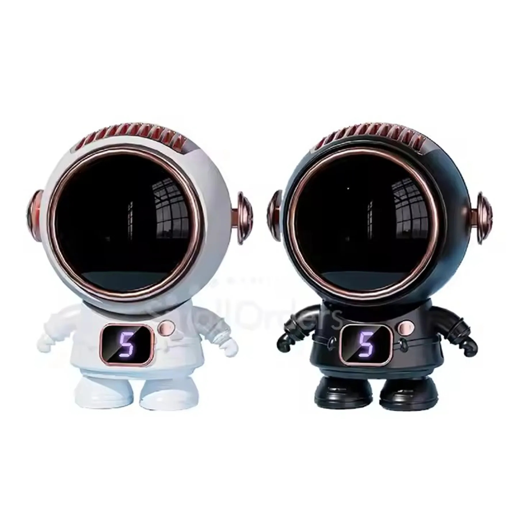 500 mAh Astronaut Cartoon Turbine Leafless Hanging Neck Fan 6