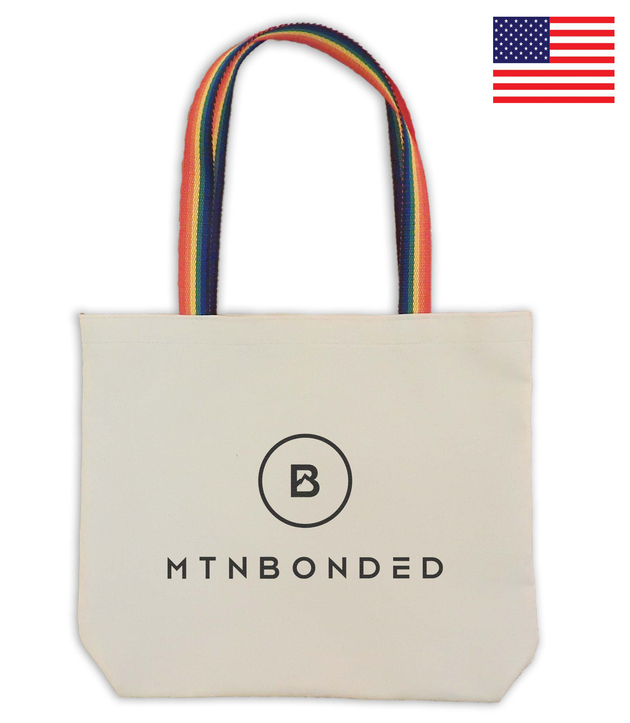 "Rainbow" Cotton Tote Bag 14.5 X 3 x 12" TB1412 1