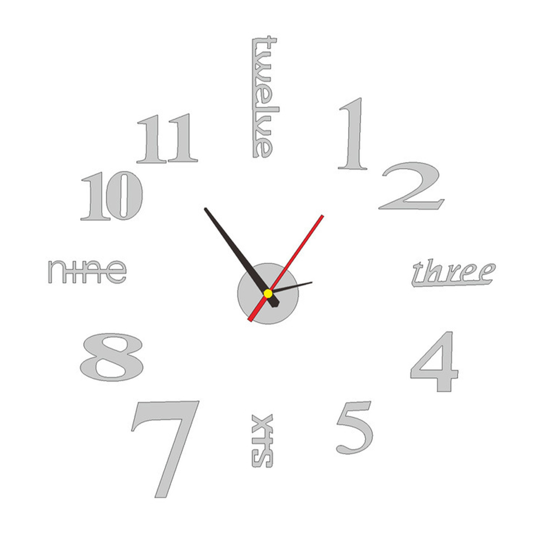 Wall Sticker Diy Clock 3
