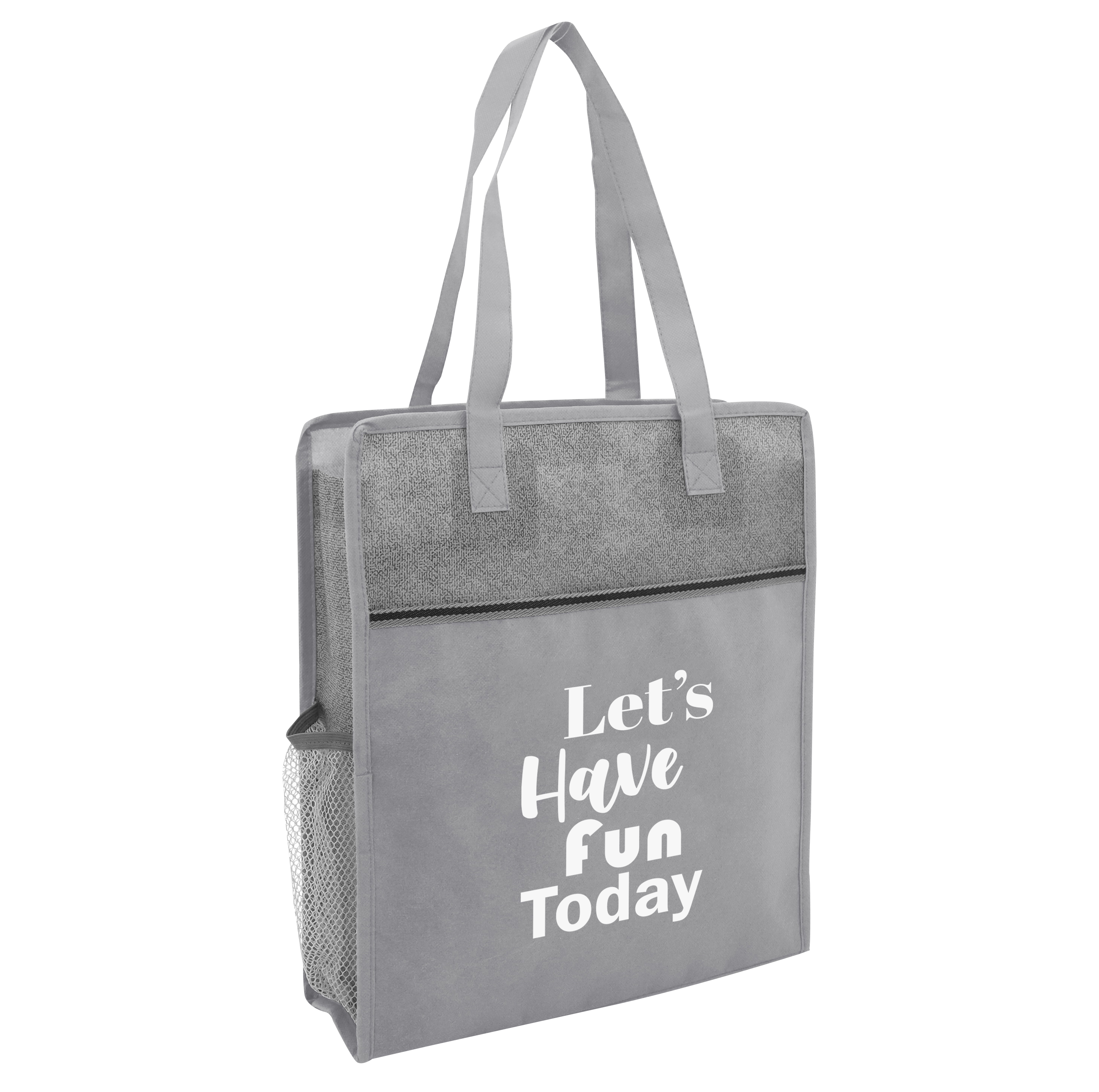 Color Basics Heathered Non-Woven Tote Bag 6