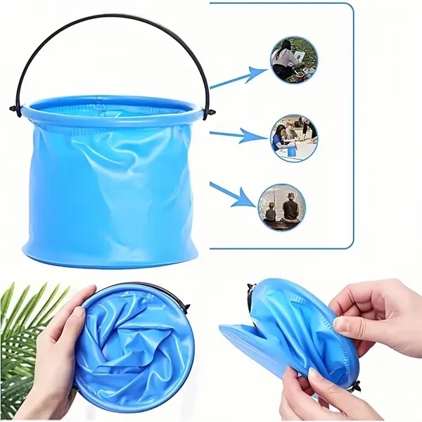 Portable Water Bucket with Collapsible Design and Handle 3