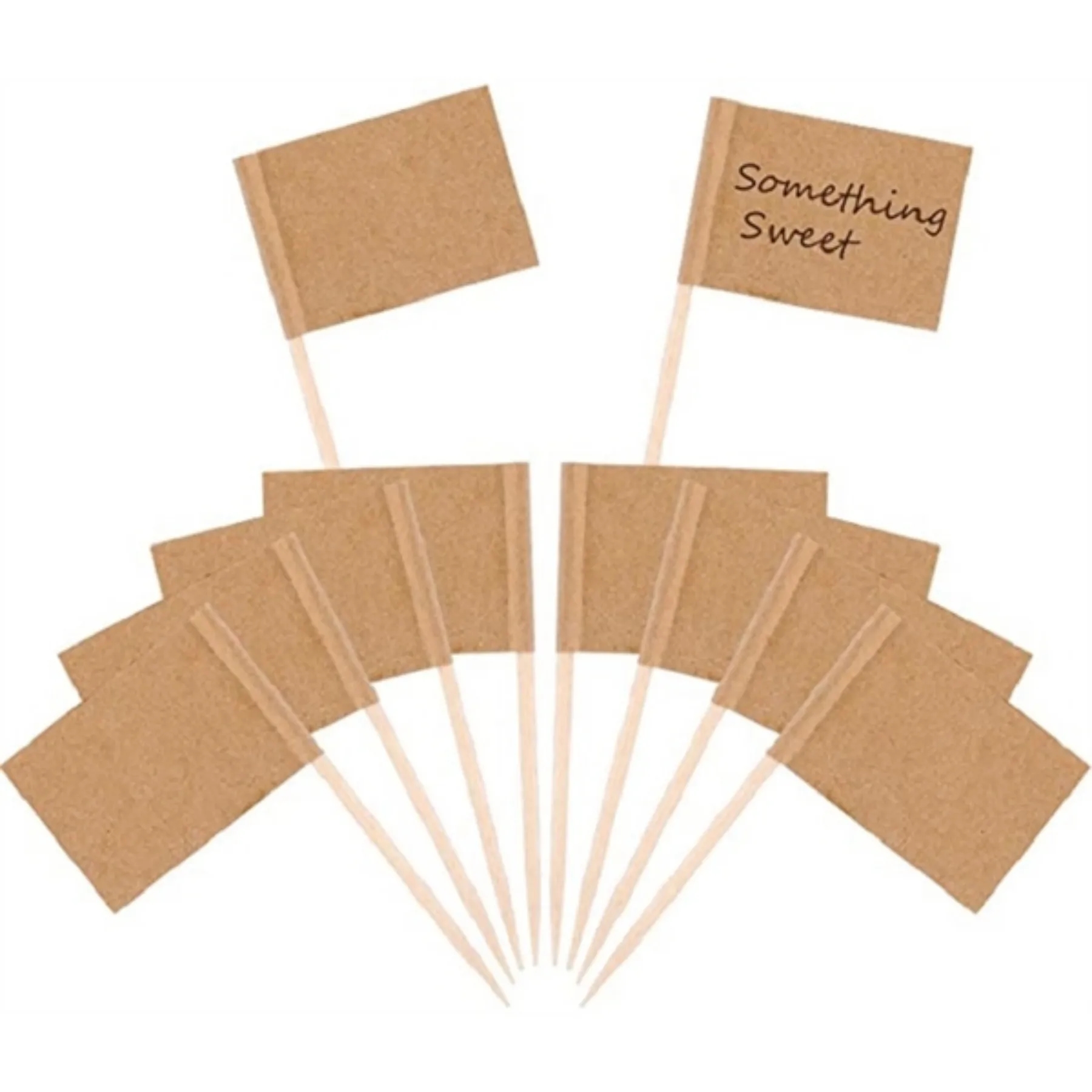 Small Toothpick Mini Stick Cupcake Toppers Flag 2