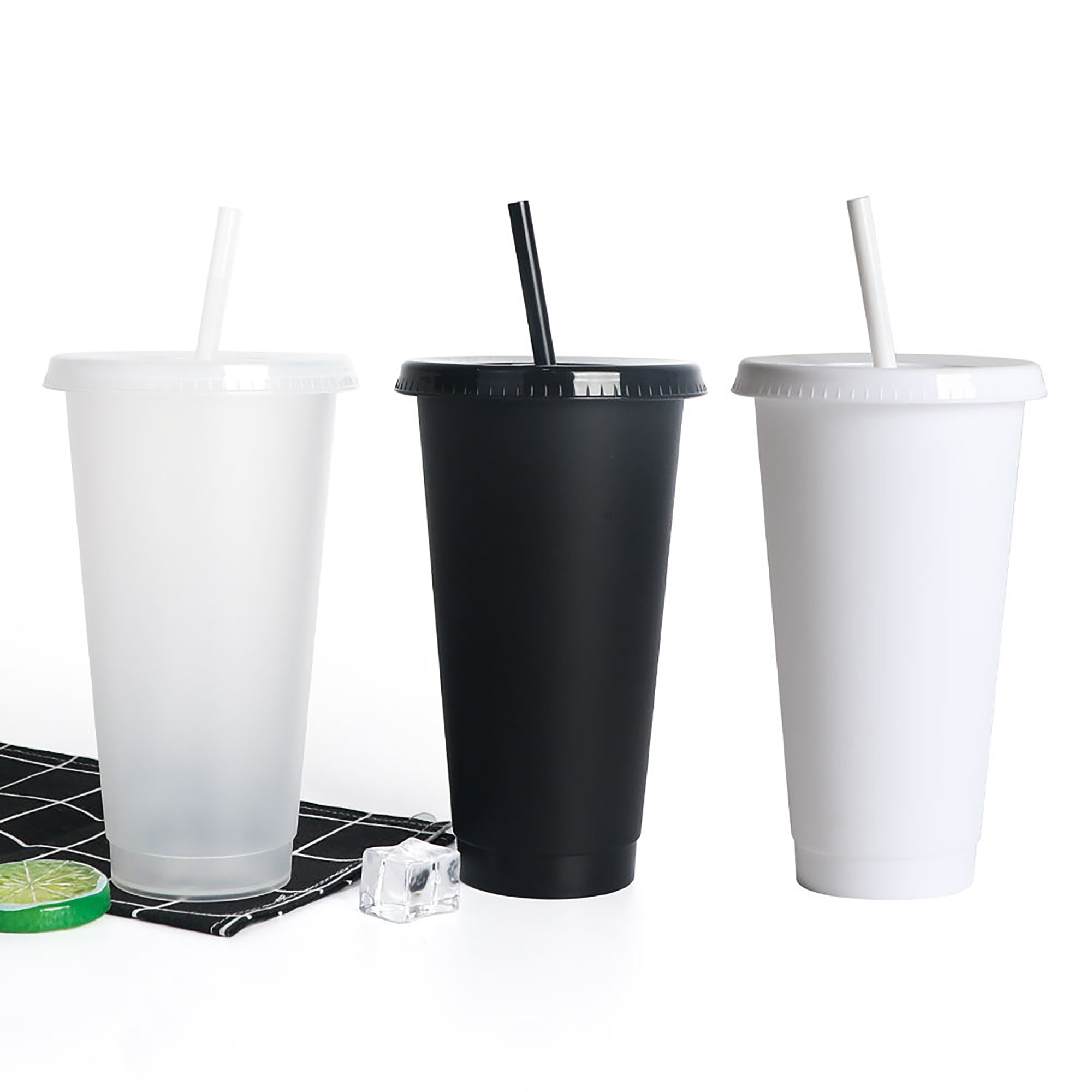 Durable Plastic Straw Stadium Drinking Cup 7