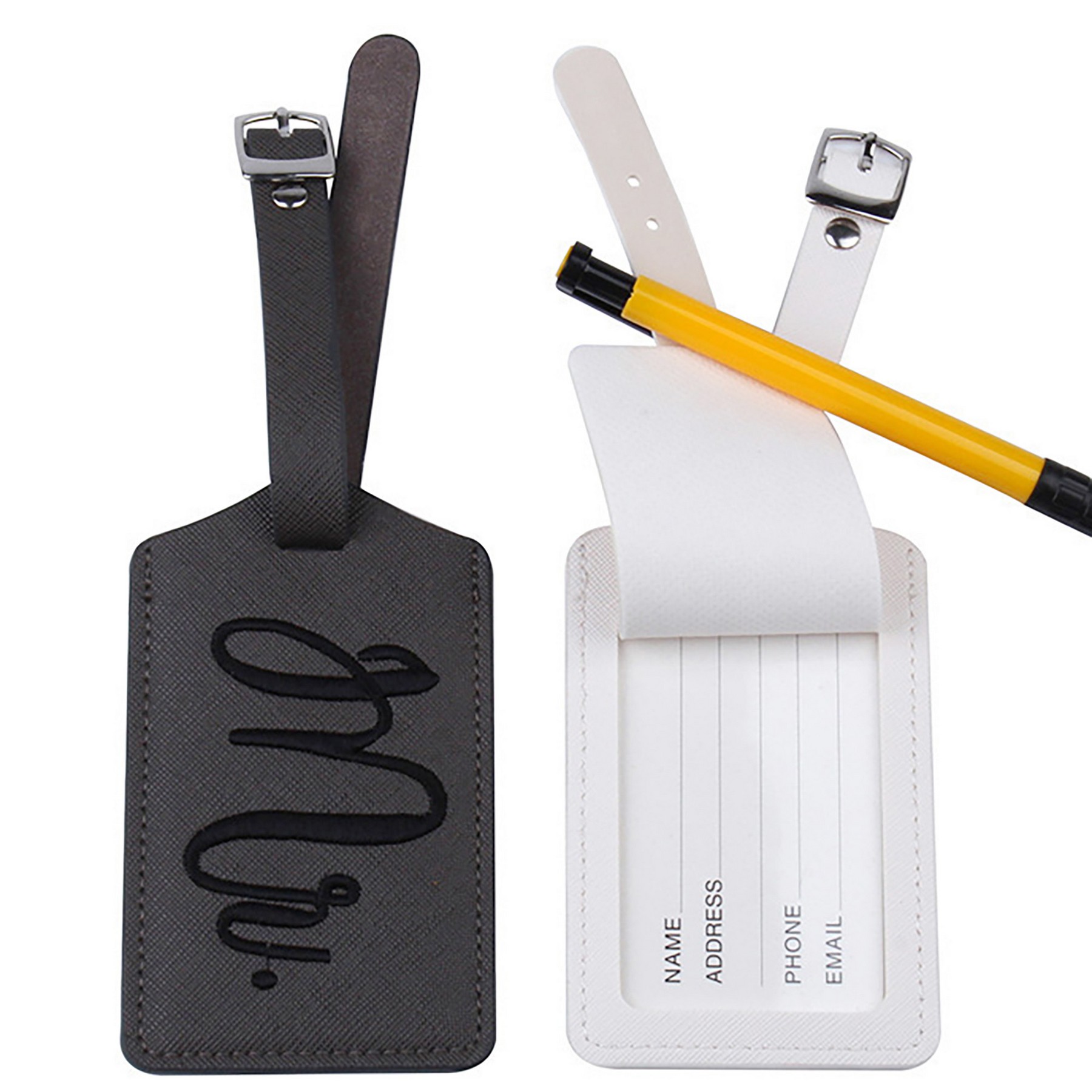 Creative Travel PU Luggage Tag For Couples 4