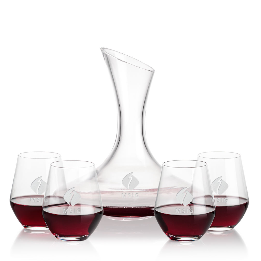 Madagascar Carafe & Reina Stemless Wine 7