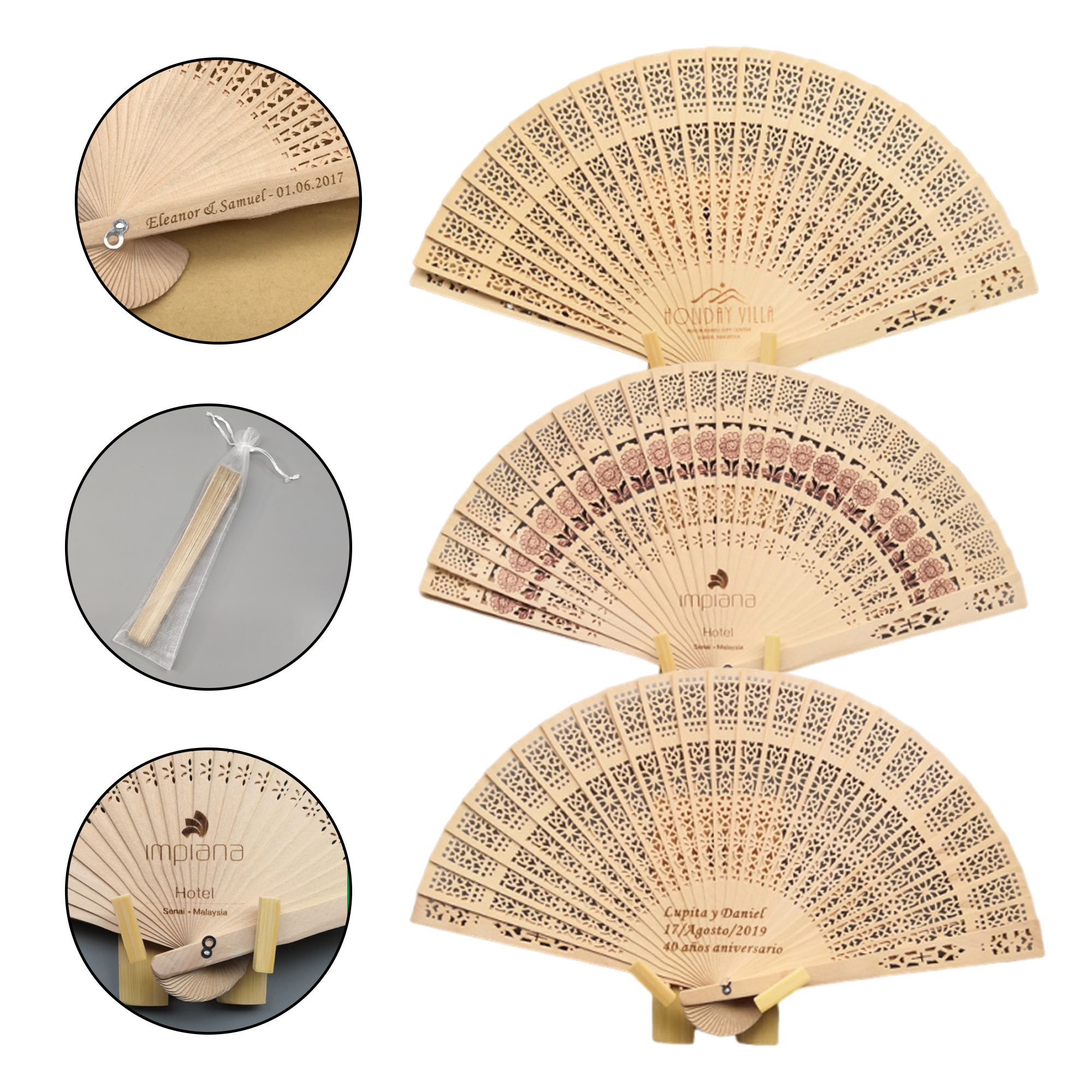Wood Folding Hand Fans 2
