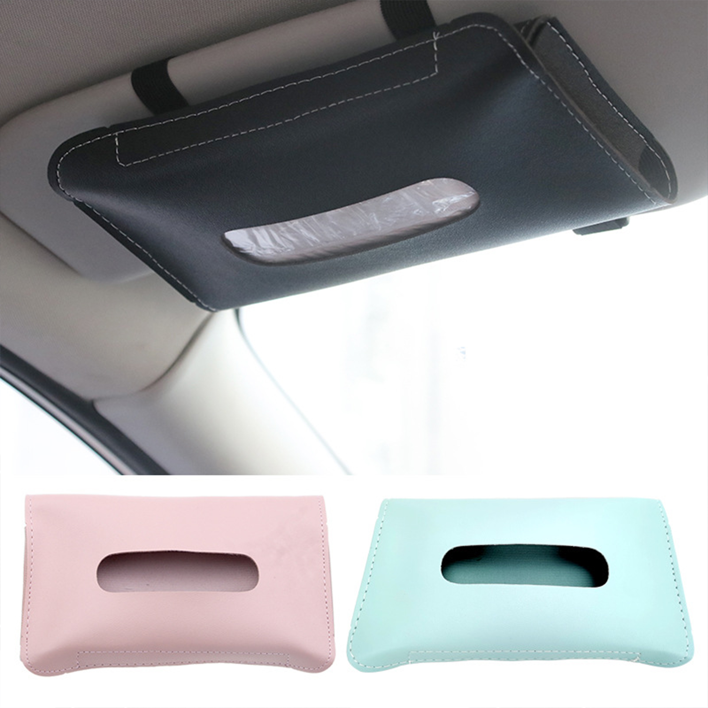 Pu Car Mounted Tissue Bag 6