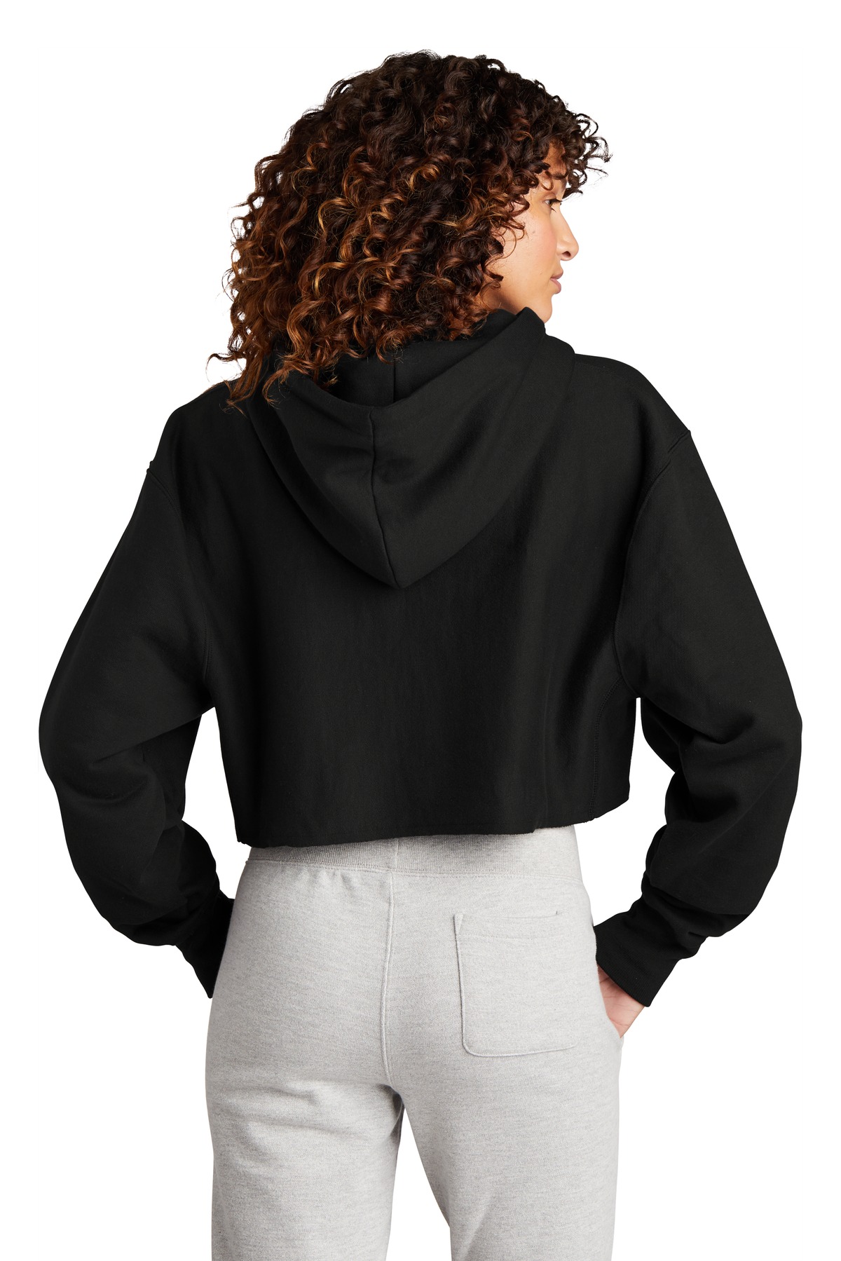 Champion Women's Reverse Weave Cropped Cut-Off Hooded Sweatshirt RW01W 20