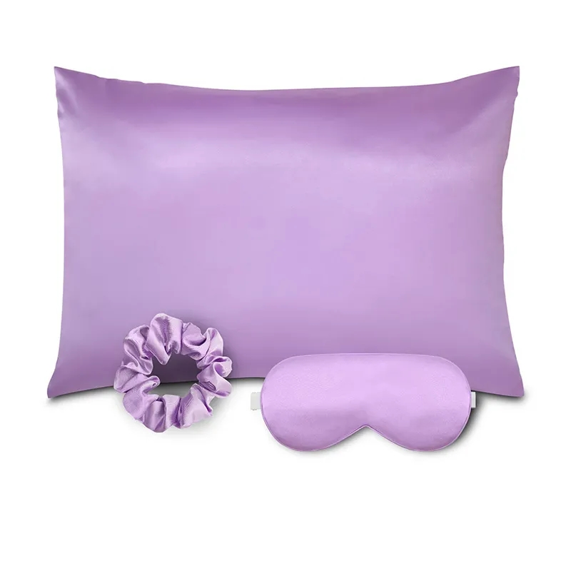 Silky Satin Pillow Covers with Hidden Zipper Set of 3 3