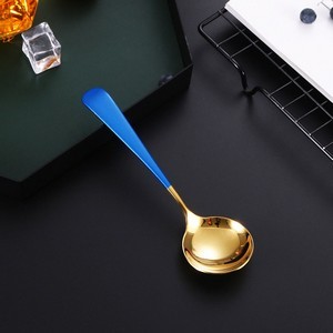 Short Handle Stainless Steel Dessert Spoon 2