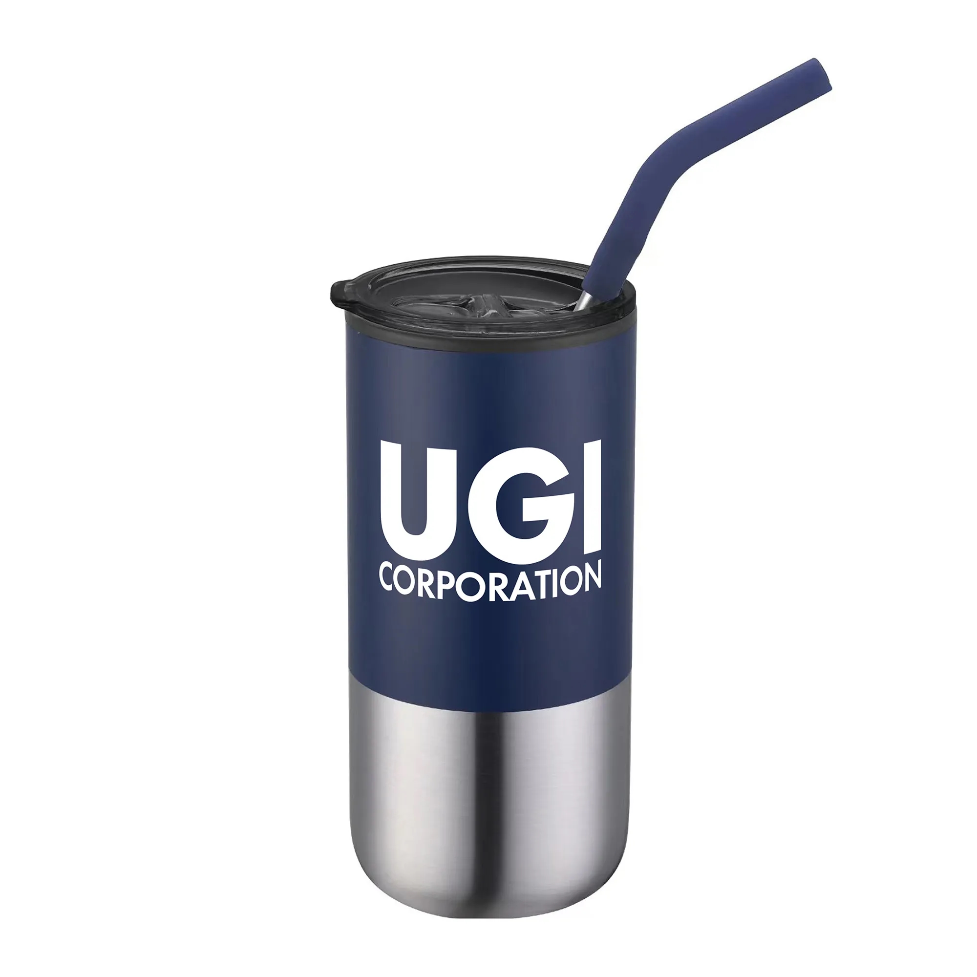 16oz. Double Wall SS / PP Tumbler w/Silicone Sip Steel Straw 7