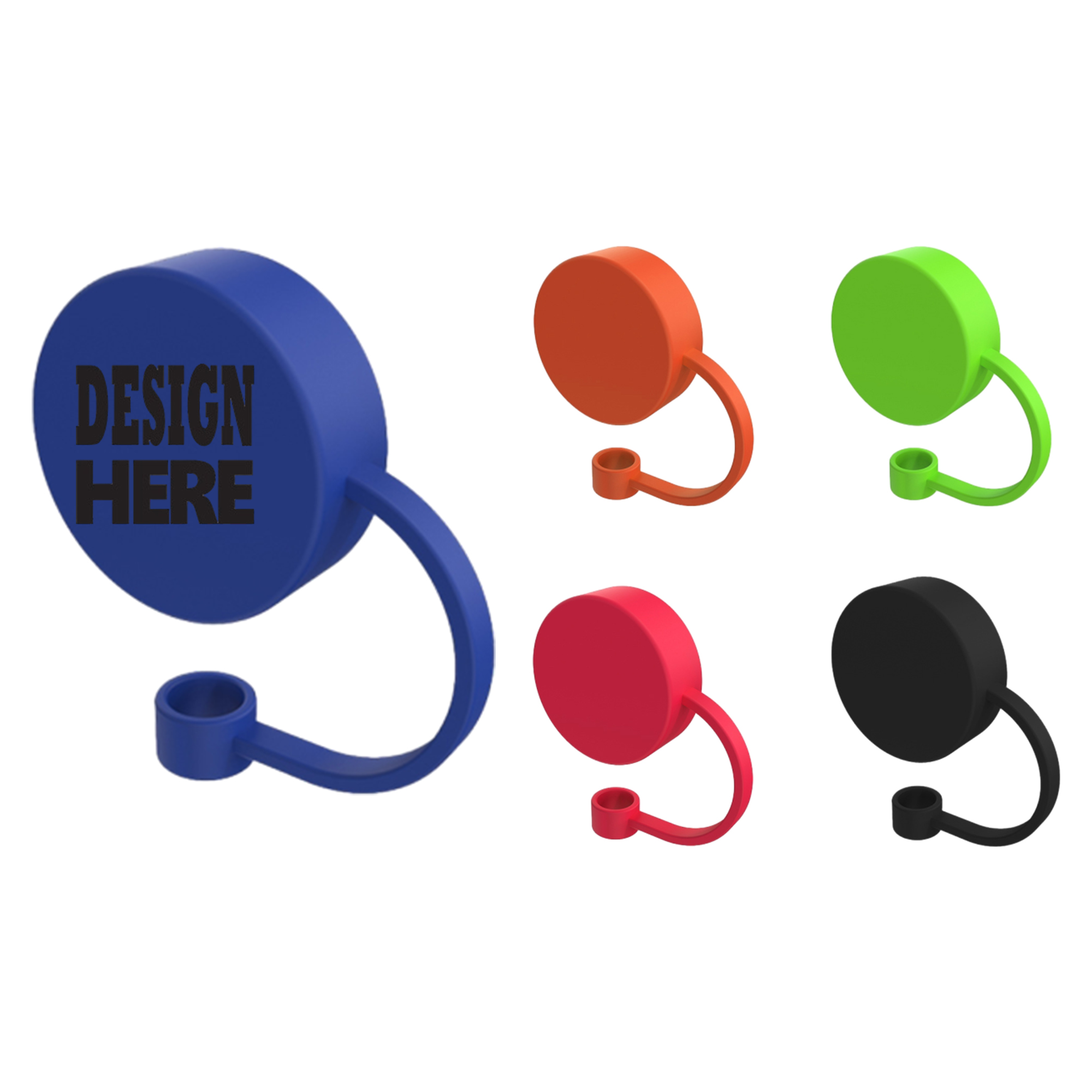 Custom Round Silicone Drink Straw Cover 2
