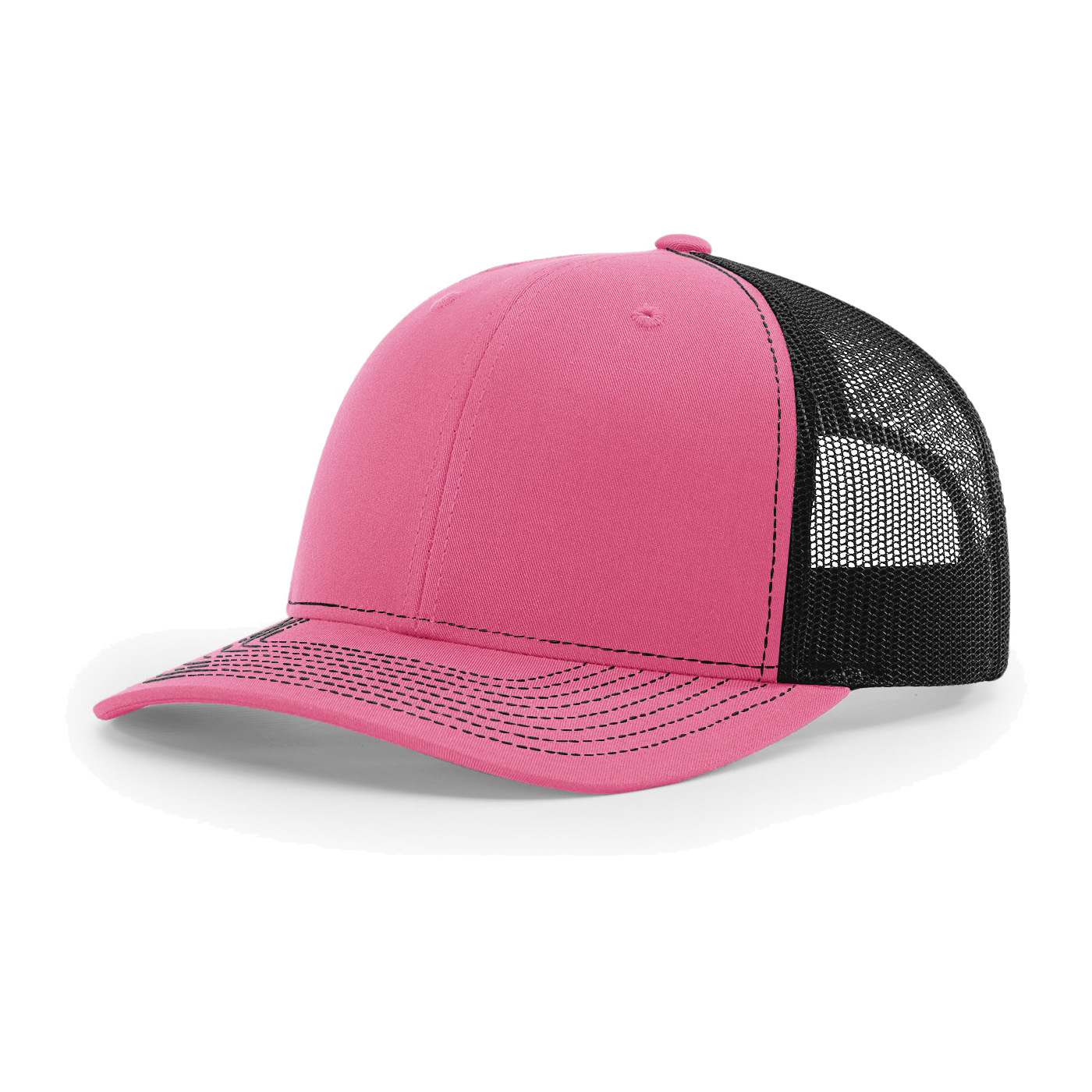 Richardson 112 6-Panel Snapback Trucker Hat w/Leatherette Adhesive Patches or Embroidery 112
