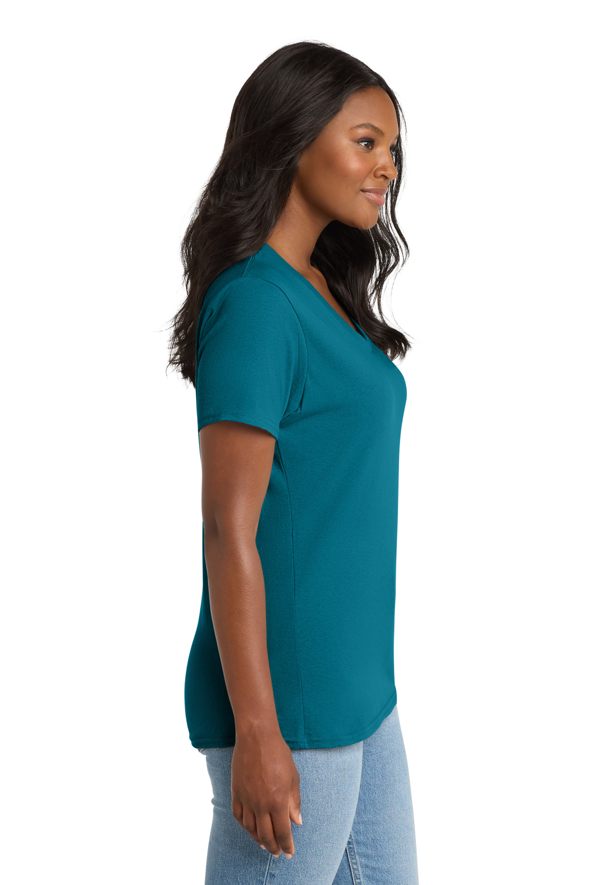 Port & Co Women's Core Cotton V-Neck Tee. LPC54V 178