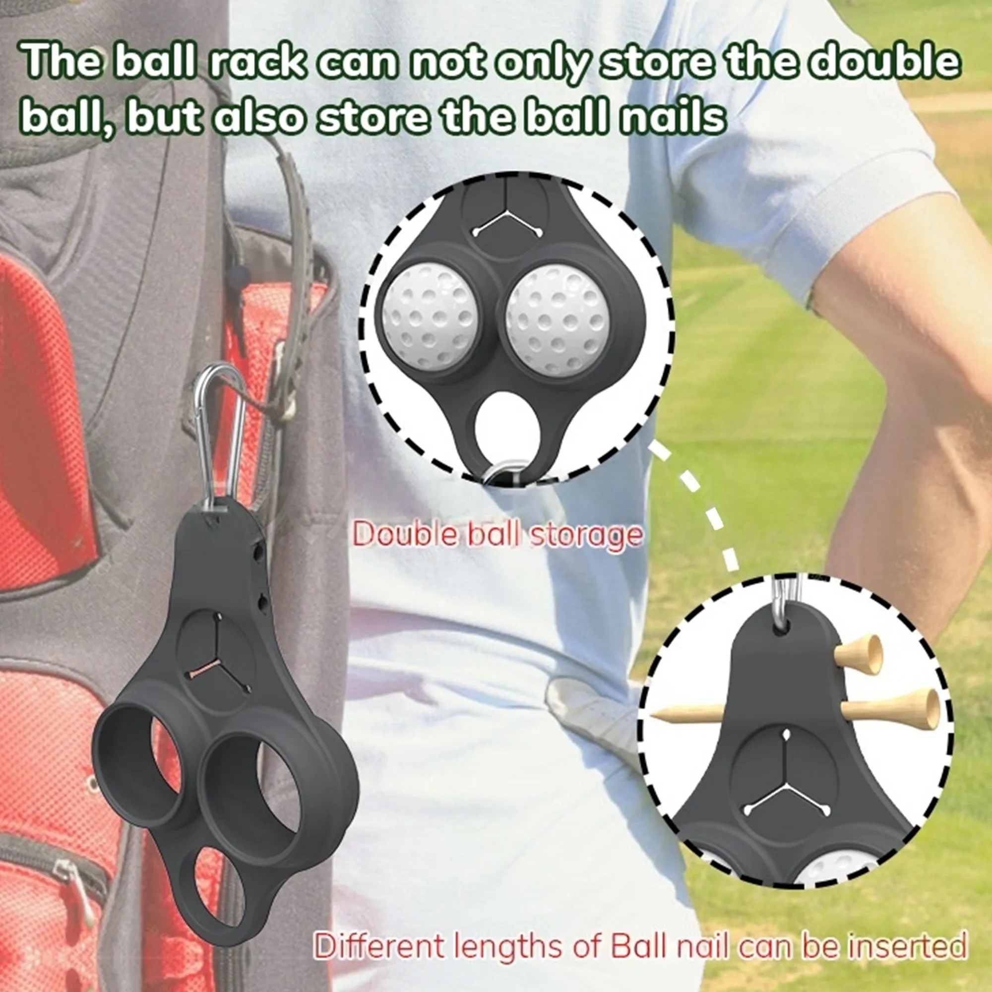 Portable Silicone Golf Ball Storage Rack 2