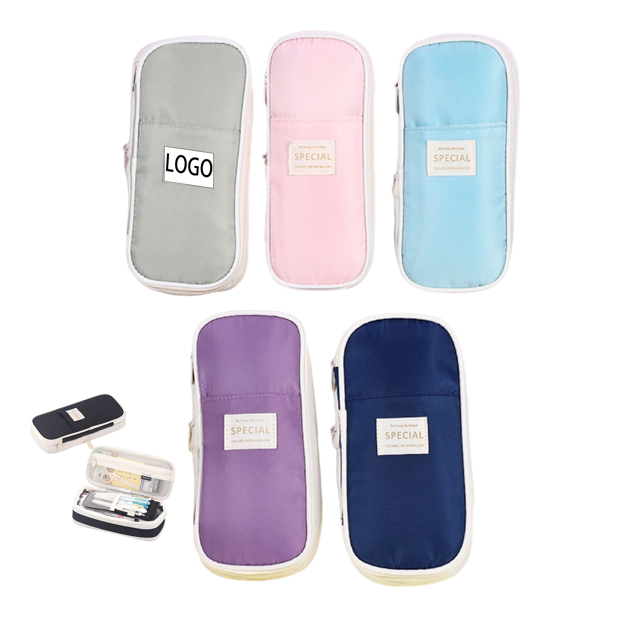 Macaron Color Blocked Stationery Box 1