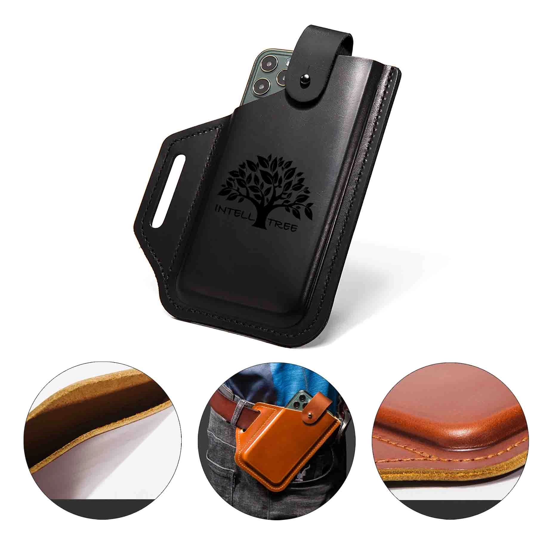 Leather Phone Pouch With Ultra Belt Clip Holder 4