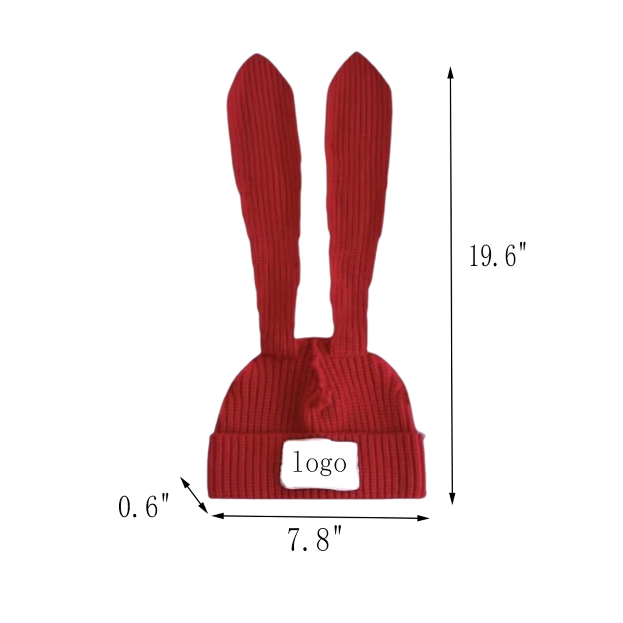 Adult Long Ears Knitted Beanie Hat 3
