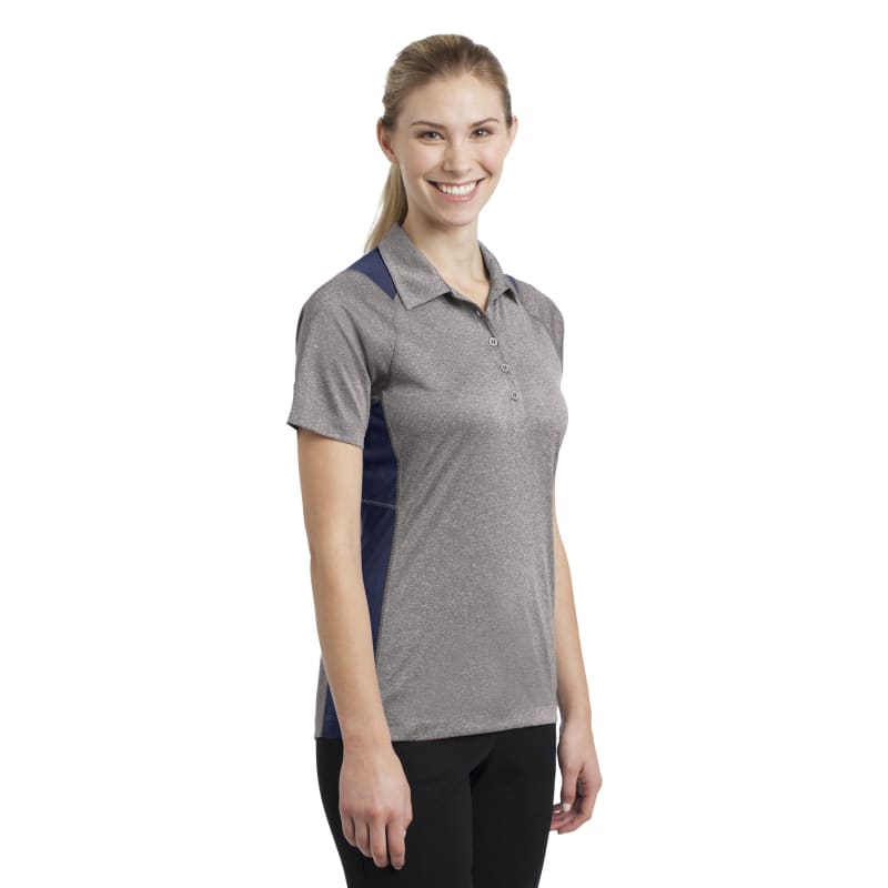 Sport-Tek Women's Heather Colorblock Contender Polo. 36