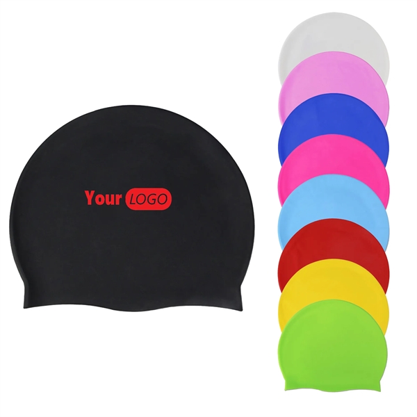 MOQ 100 Waterproof Silicone Swimming Cap 2